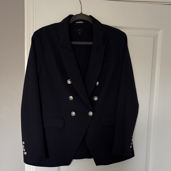 Express Jackets & Blazers - Express Navy Blazer with Silver Accents never worn.